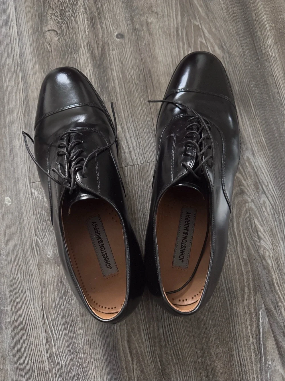 Johnston & Murphy Melton Cap Toe Genuine Calf Leather Oxfords size 11.5